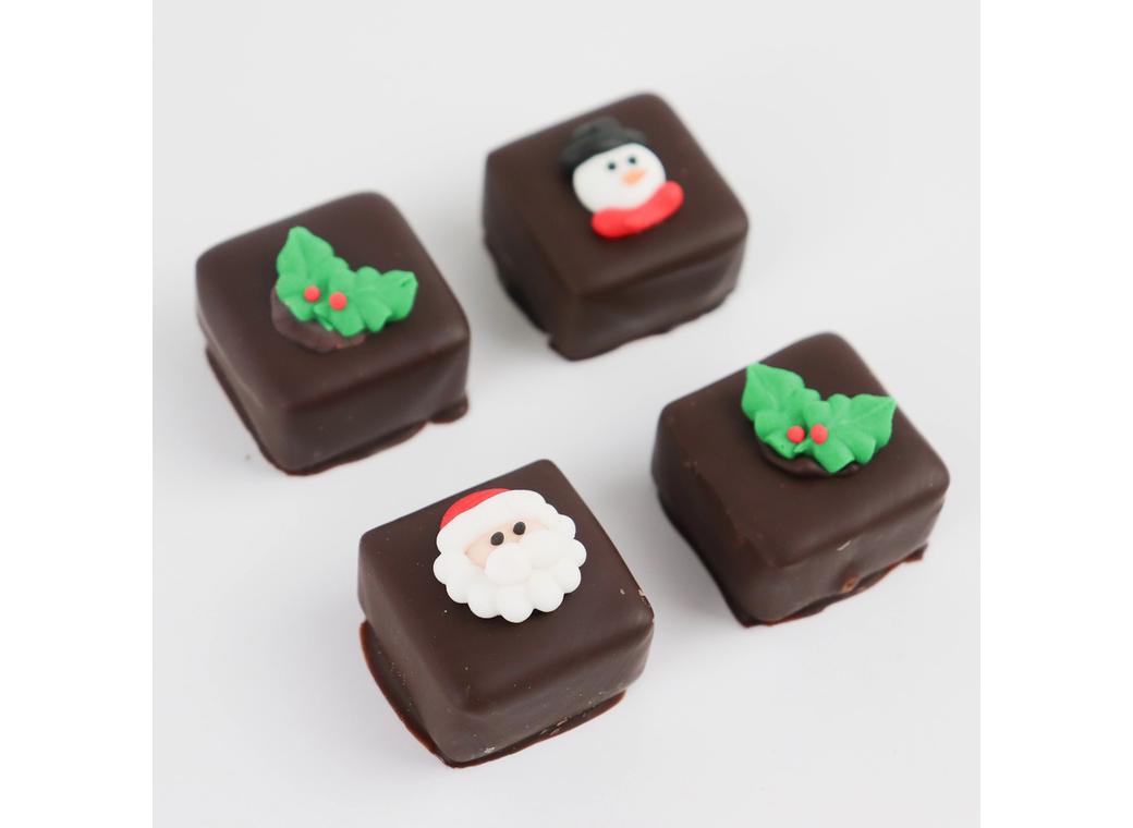 Dark Chocolate Caramels - Christmas Decs 4pk