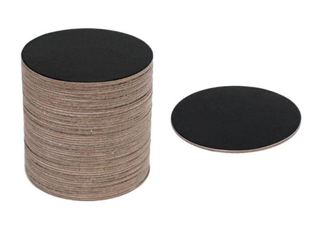 Dessert Boards 50pk - Black Round 90mm