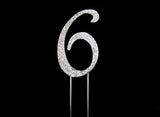 Diamante Cake Topper - Number 6