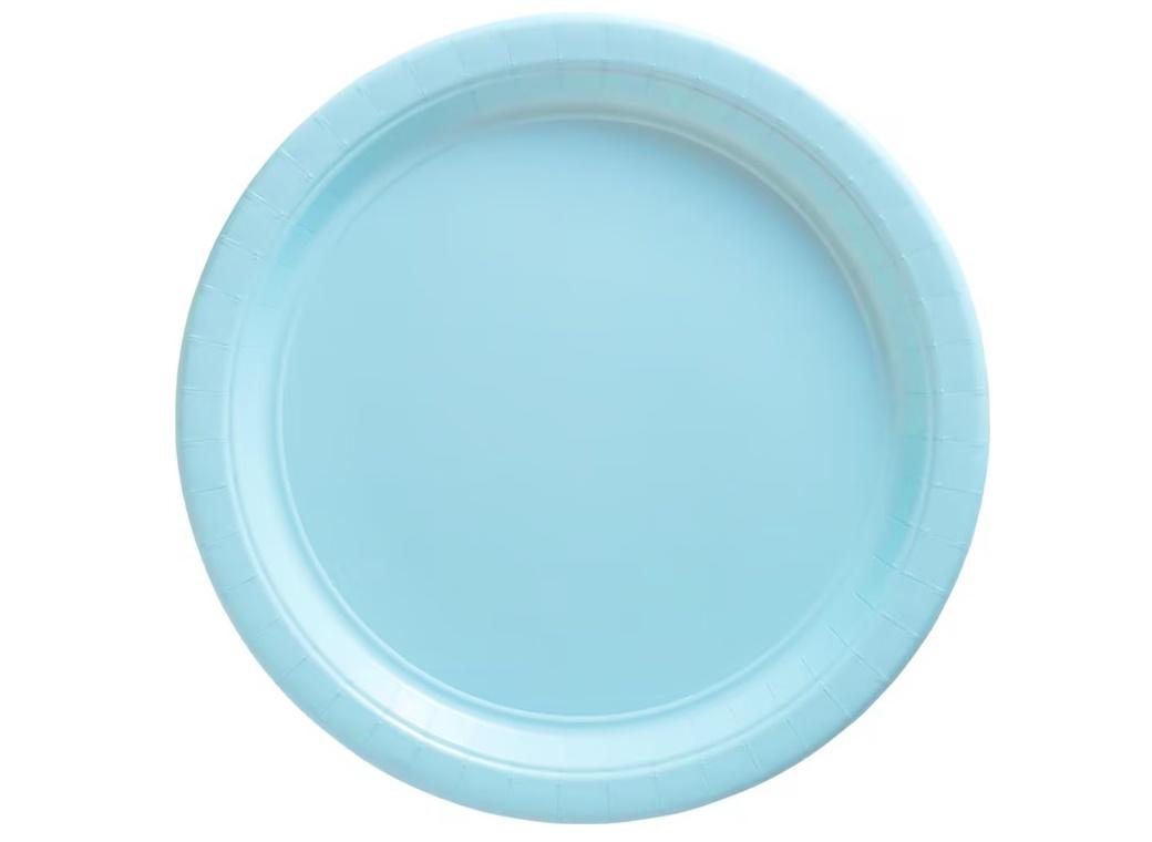 Pastel Blue Dinner Plates 20pk