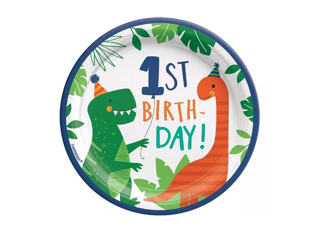 Dino-Mite 1st Birthday Lunch Plates 8pk