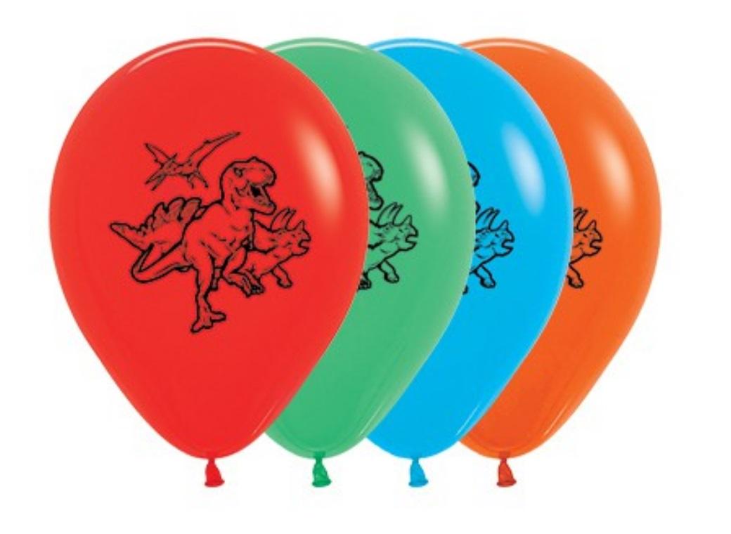 Dinosaur Balloons Multi 5pk