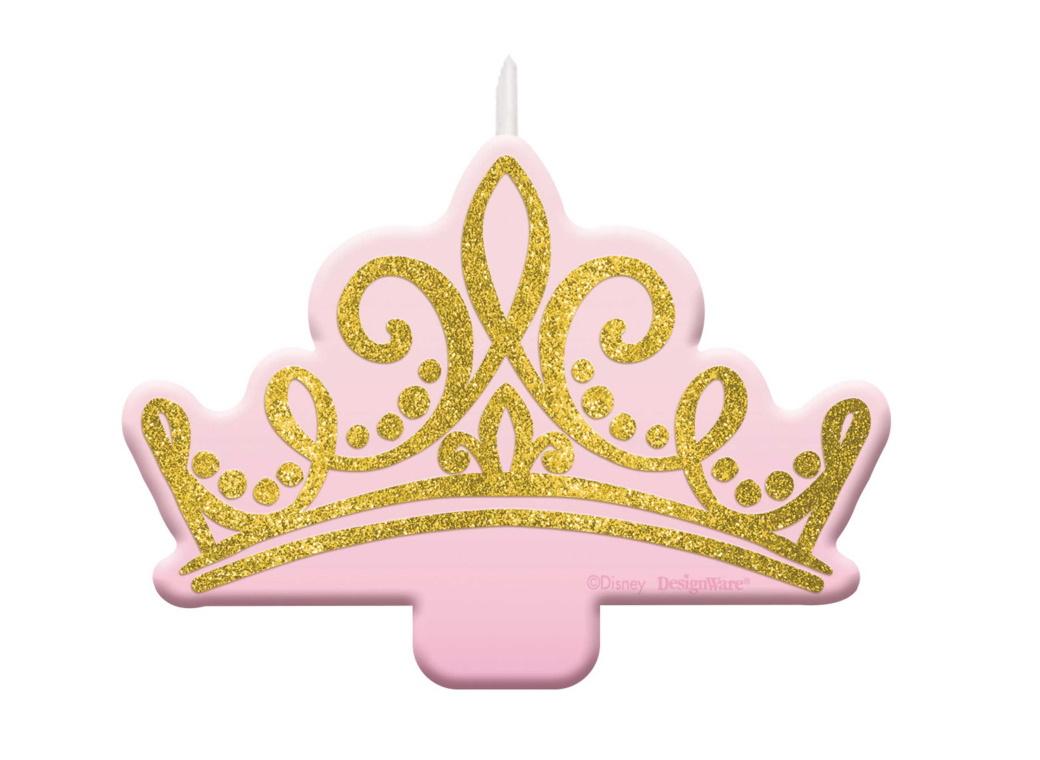 Disney Princess Glitter Crown Candle