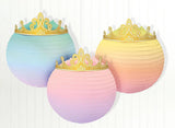 Disney Princess Paper Lanterns with Gold Crowns