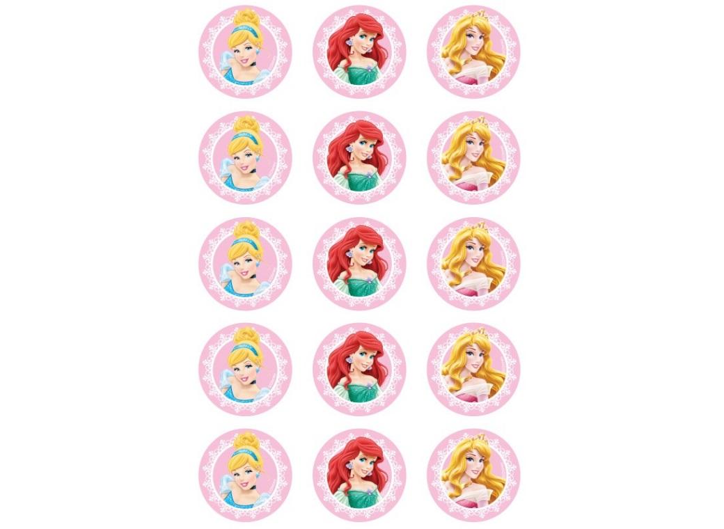 Edible Icing Cupcake Images - Disney Princess