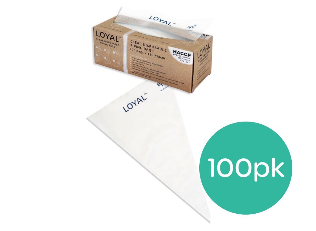 LOYAL Disposable Piping Bags 100pk - 15in