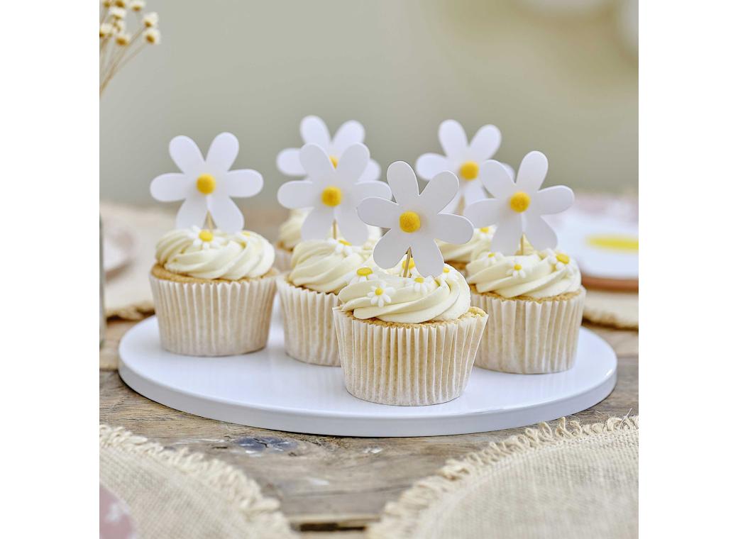 Ditsy Daisy Cupcake Toppers 12pk