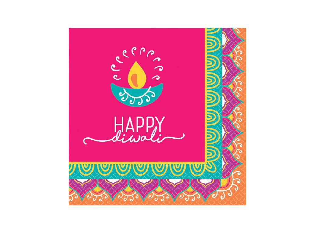 Diwali Beverage Napkins 16pk