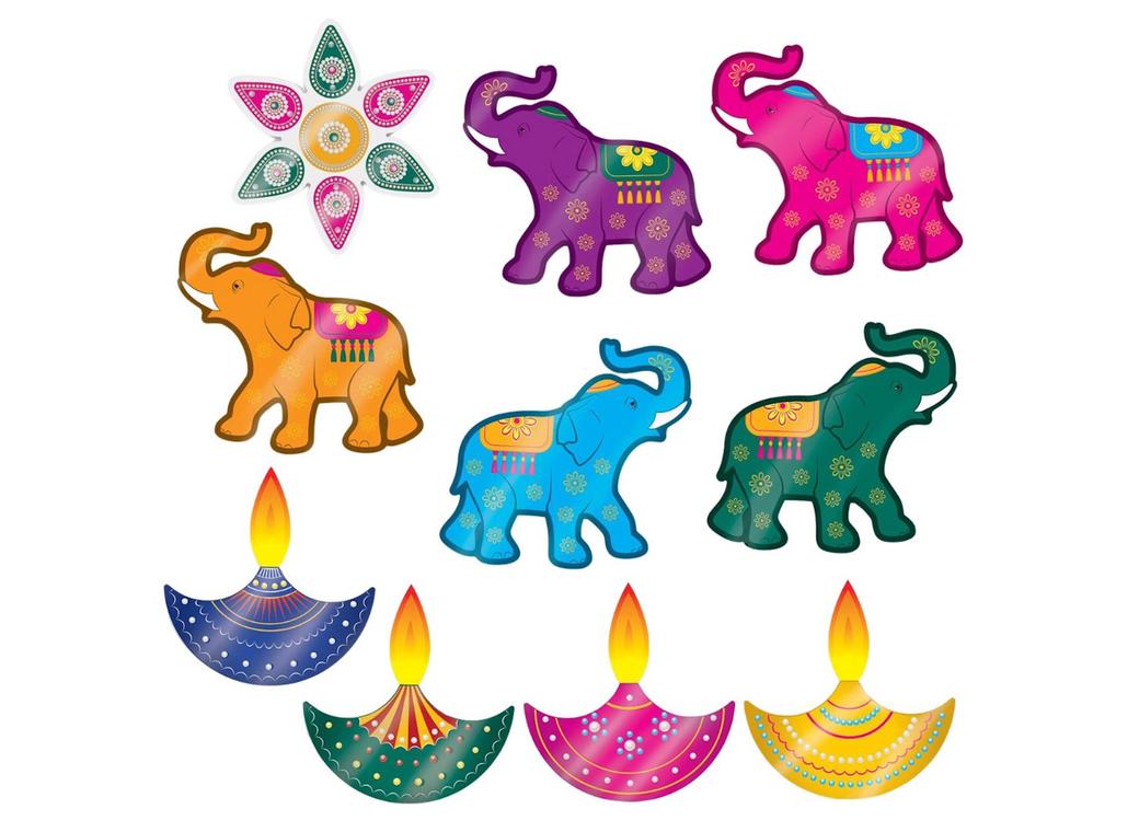 Diwali Foil Cutouts 10pk