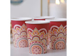 Diwali Rangoli Pattern Cups 8pk