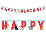 Dog Party Happy Birthday Banner