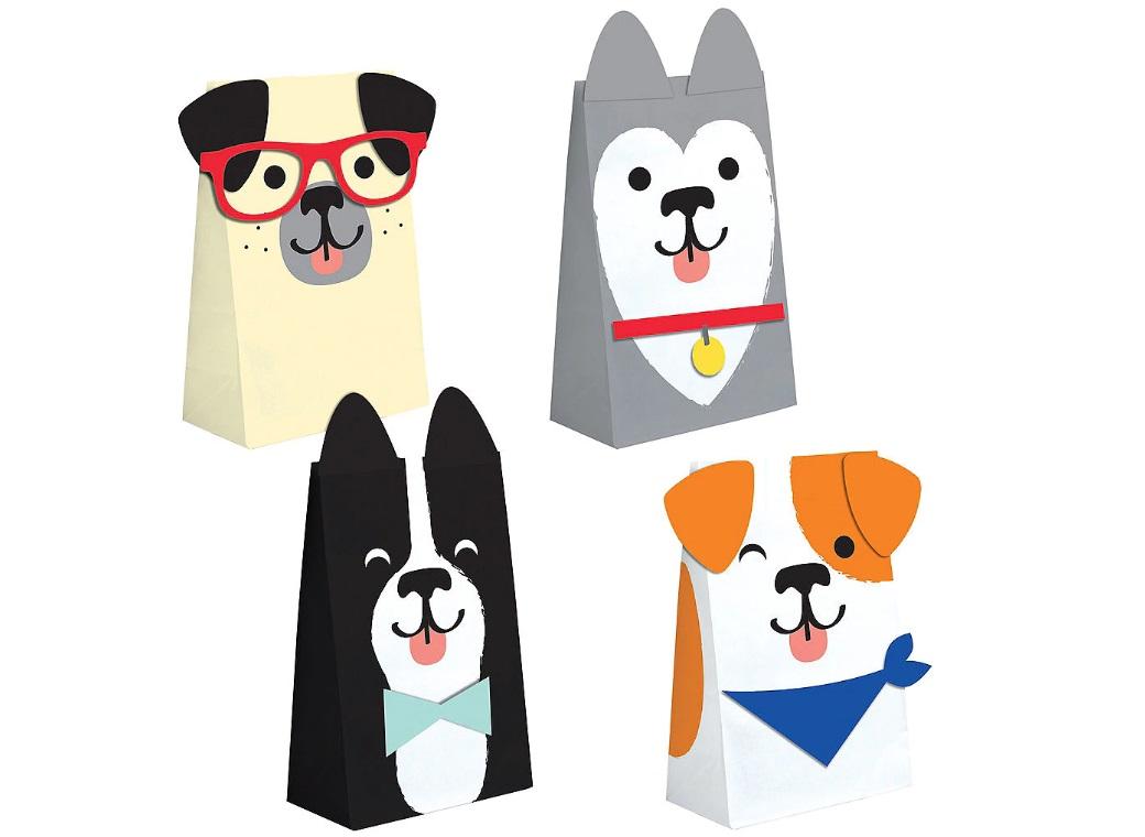 Dog Party Paper Treat Bags 8pk