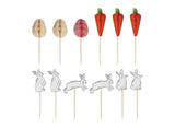 Easter Bunny, Carrot & Egg Cupcake Toppers