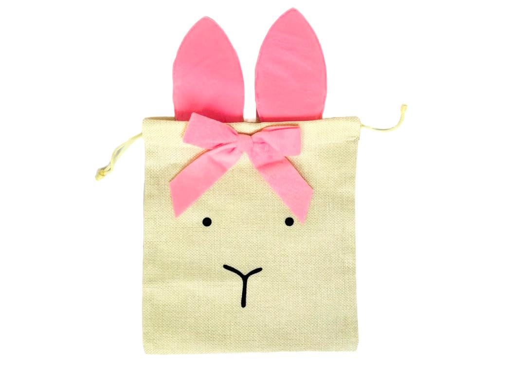 Velvet Bunny Ears Drawstring Bag