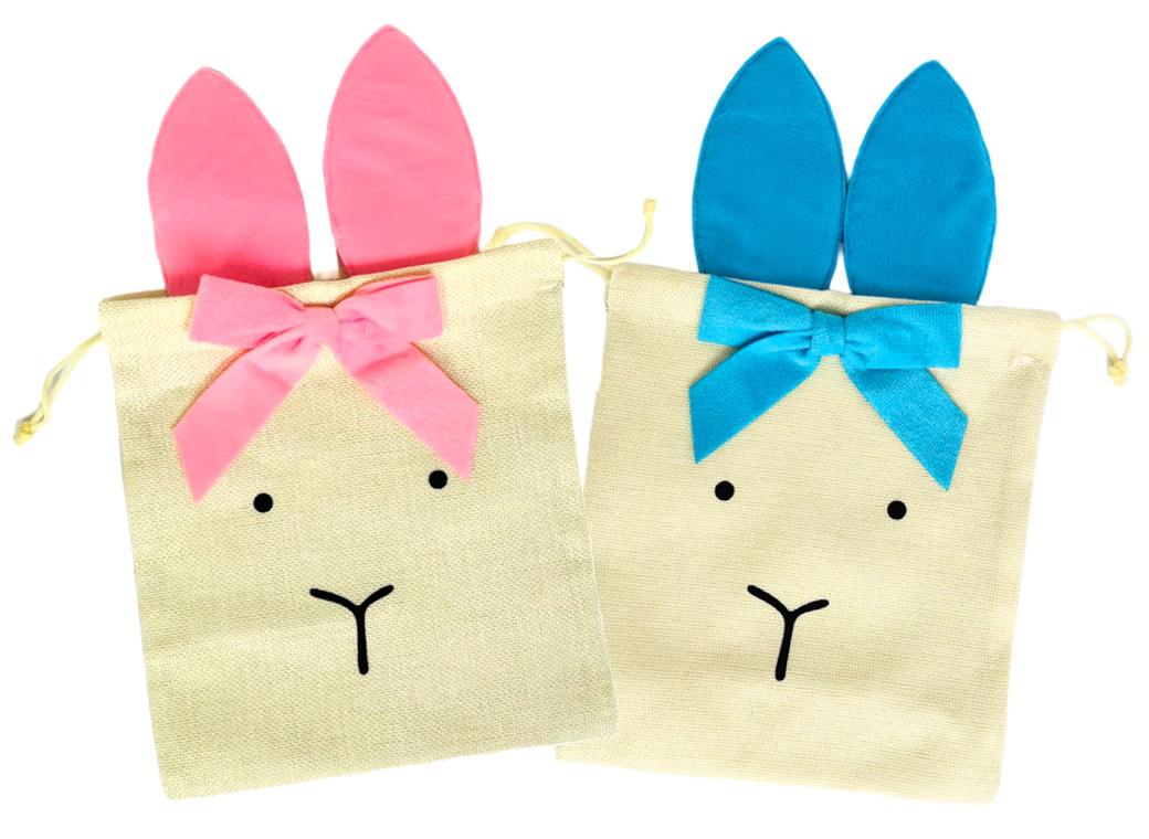 Velvet Bunny Ears Drawstring Bag