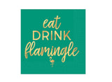 Eat Drink Flamingle Beverage Napkins 16pk