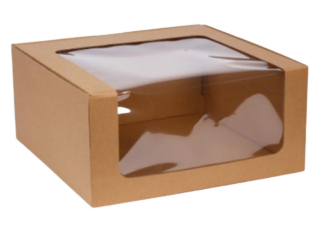 Eco Kraft Window Cake Box 12in