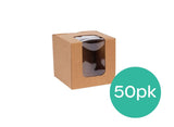 Eco Kraft Window Cake Box 5" - 50pk