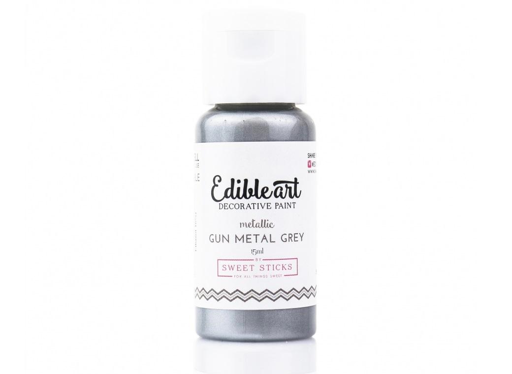 Edible Art Paint - Gun Metal Grey