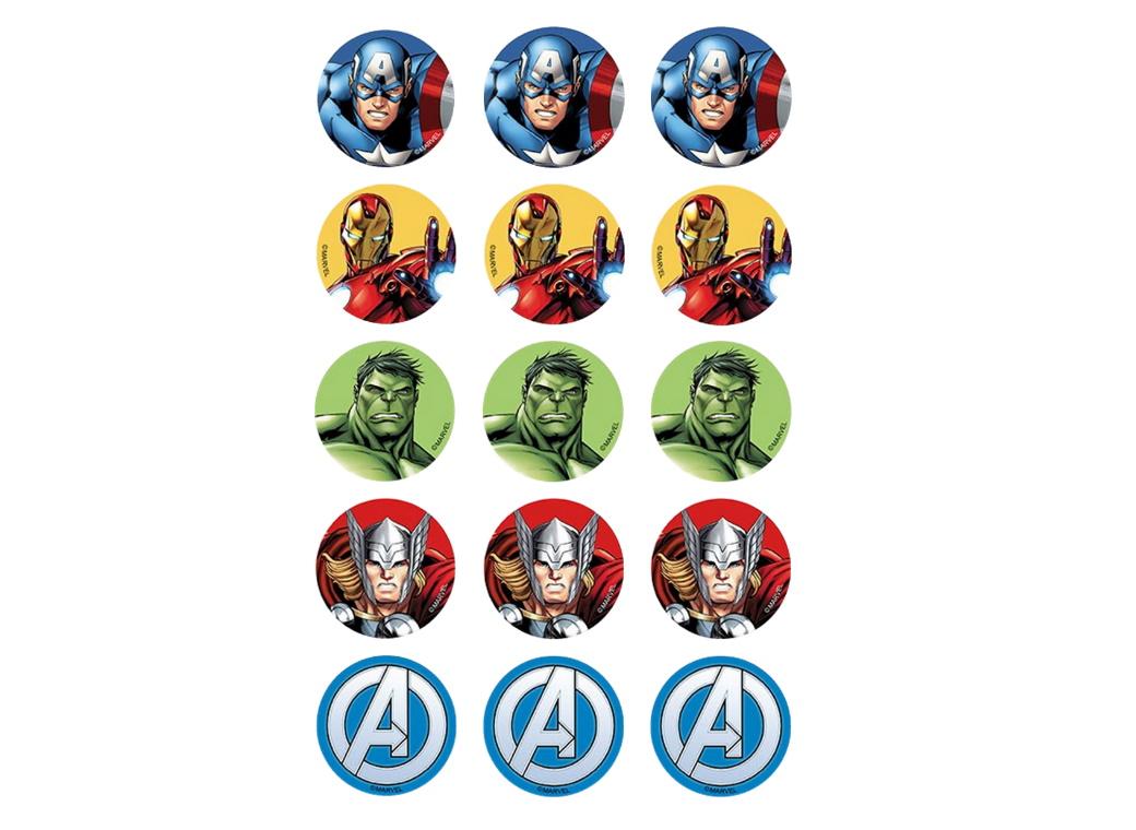 Edible Icing Cupcake Images - Avengers