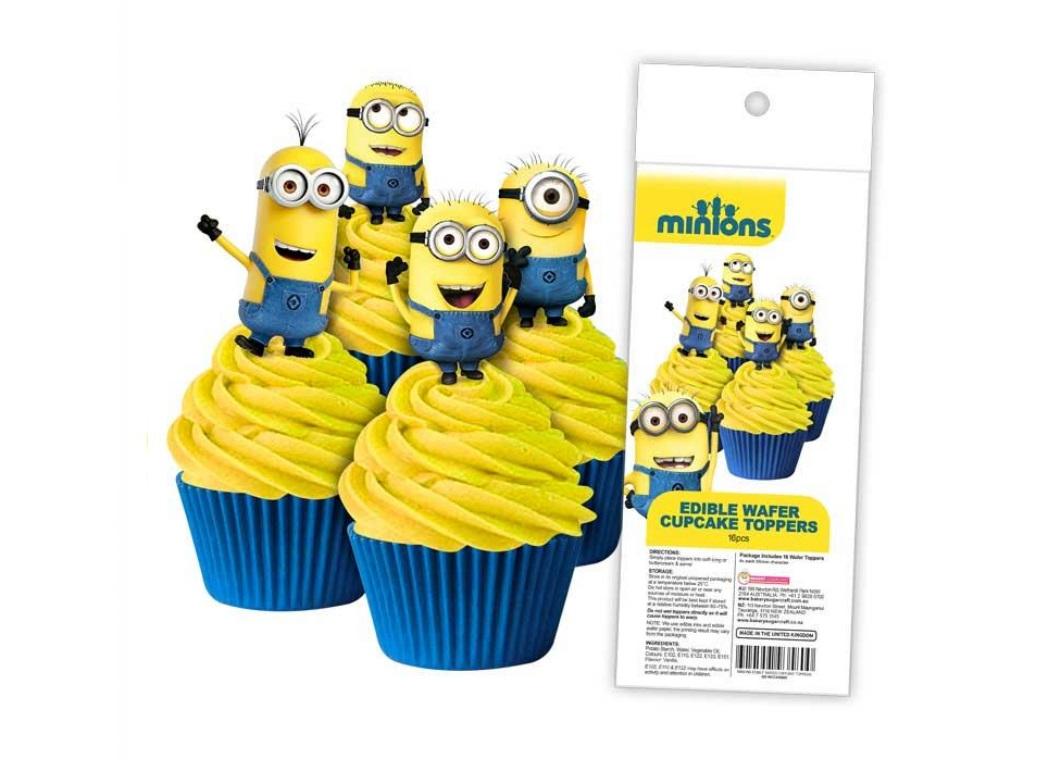 Edible Wafer Cupcake Toppers - Minions