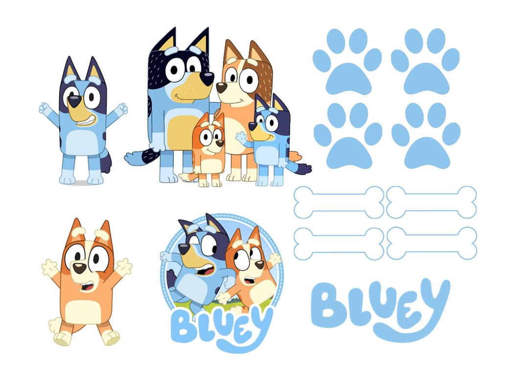 Edible Icing Image - Bluey Character Icons