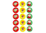 Christmas Edible Cupcake Toppers - Santa Fun