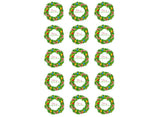 Christmas Edible Cupcake Toppers - Wreath