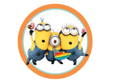 Edible Icing Image - Minions Round Orange