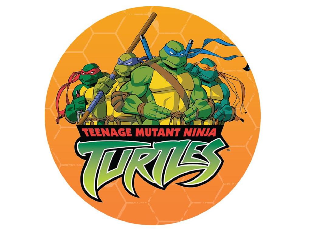 Edible Icing Image - TMNT Orange Round