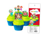 Edible Wafer Cupcake Toppers - Cocomelon