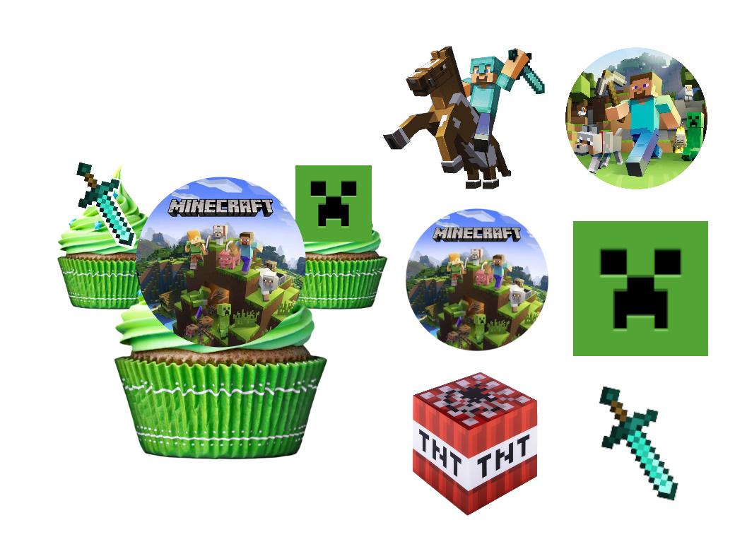 Edible Wafer Toppers - Minecraft