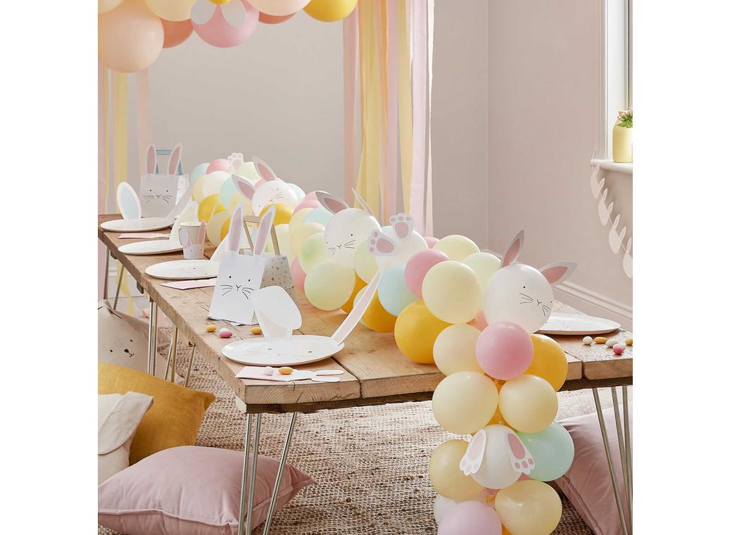 Eggciting Easter Balloons & Bunnies Table Runner