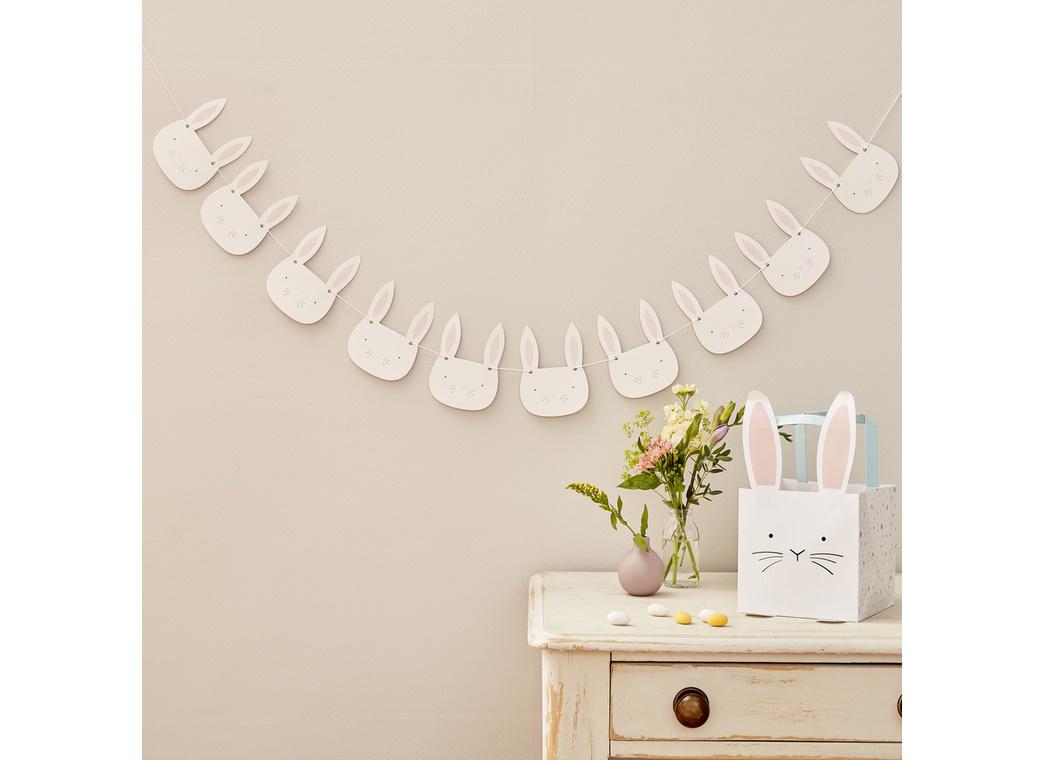 Eggciting Easter Bunny Face Bunting