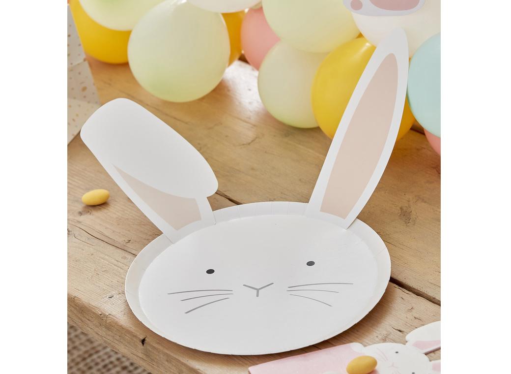 Eggciting Easter Bunny Plates 8pk