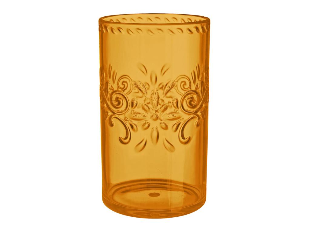 Boho Vibes Orange Floral Highball Tumbler