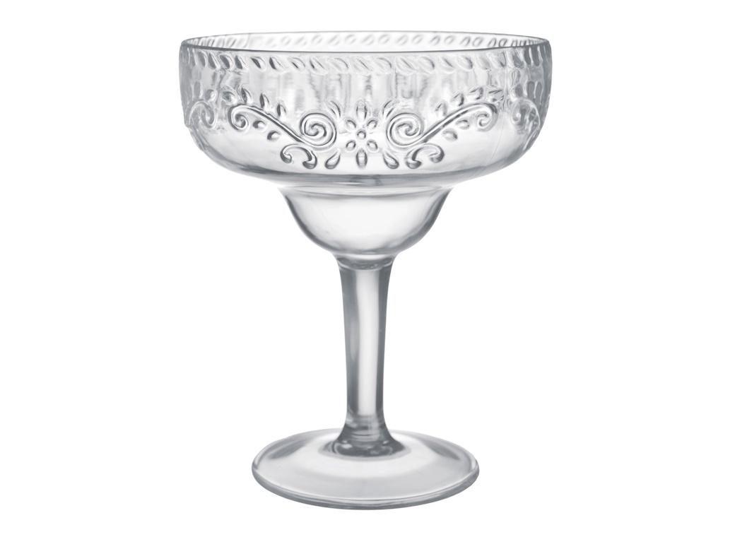 Boho Vibes Clear Floral Margarita Glass