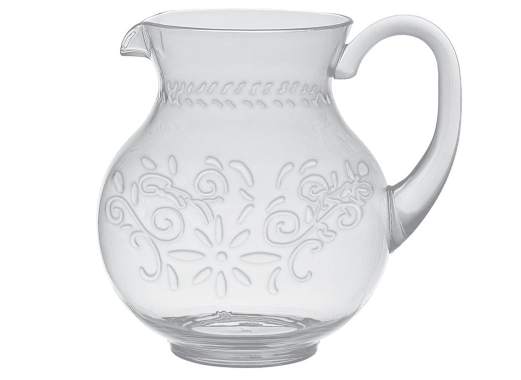 Boho Vibes Clear Floral Pitcher Jug