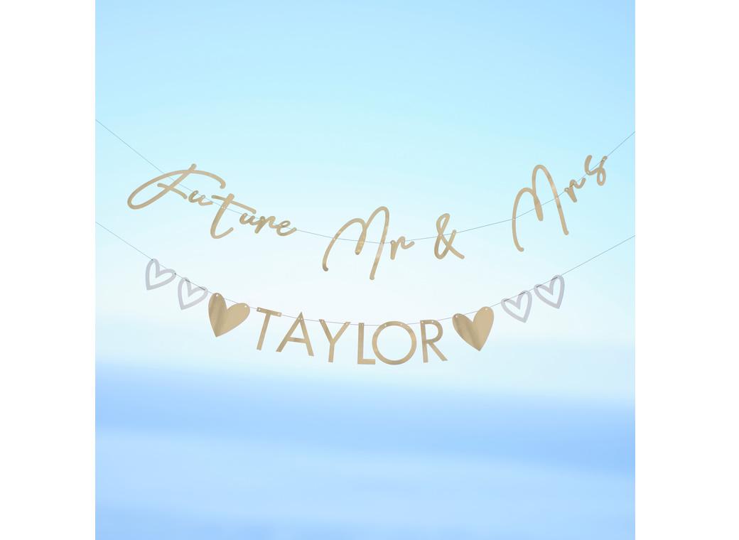 Engagement Party Customisable Surname Banner Kit