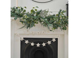 Felt White Star Merry Christmas Bunting