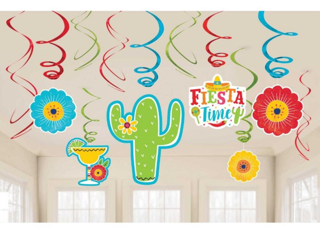 Fiesta Time Hanging Swirl Decorations