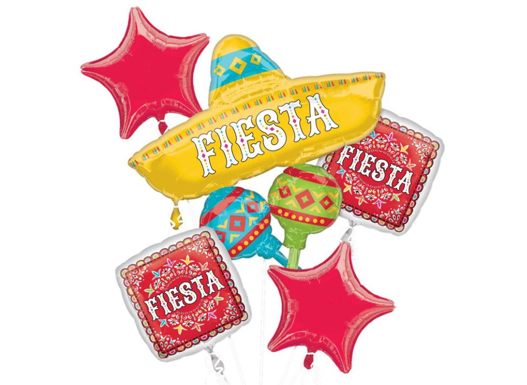 Fiesta Papel Picado Foil Balloon Bouquet