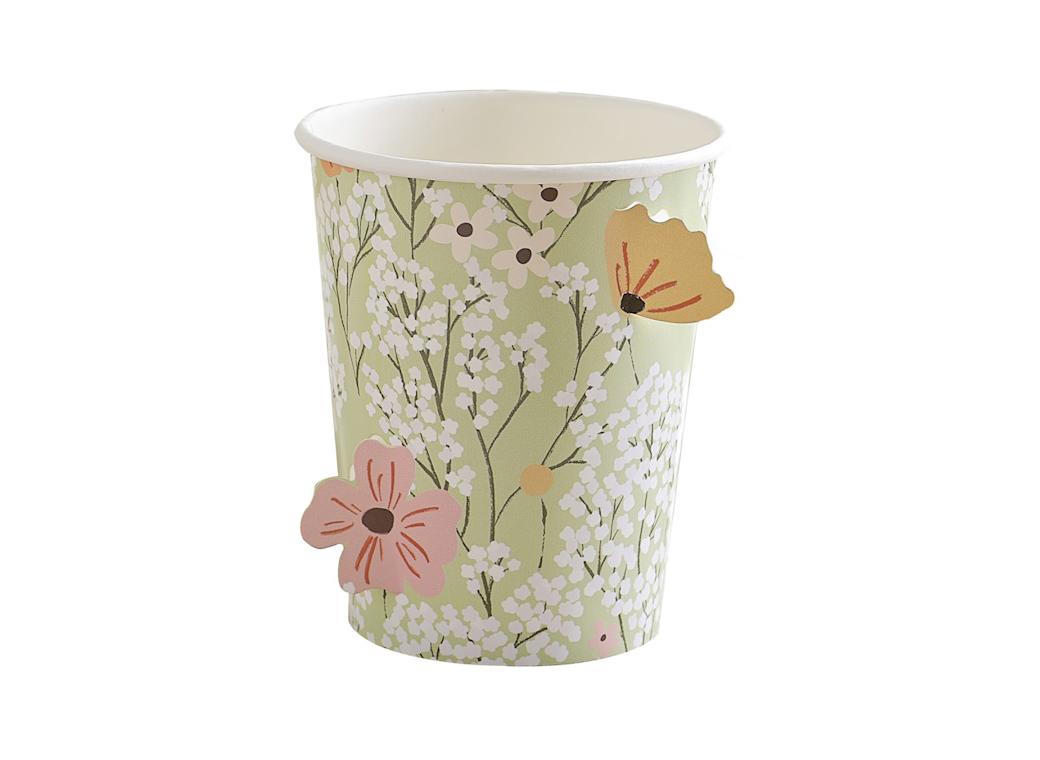 Floral Baby Shower Cups 8pk