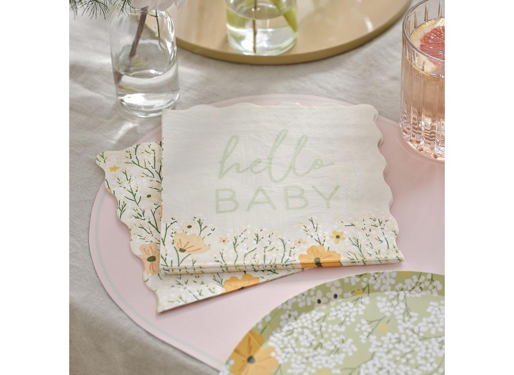 Floral Baby Shower Lunch Napkins 16pk