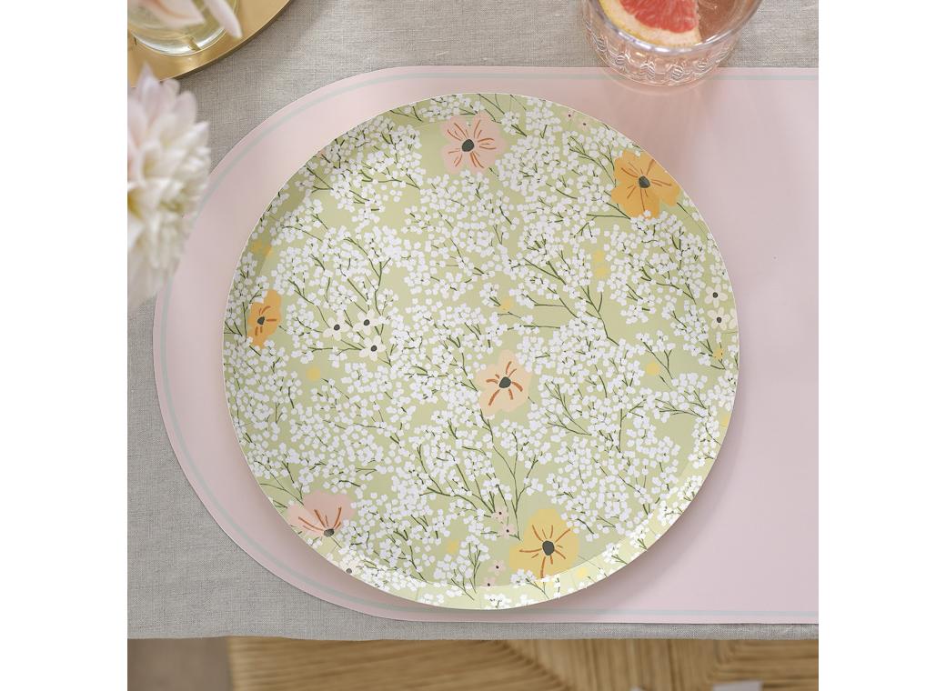 Floral Baby Shower Plates 8pk