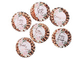 Floral Hen Party Team Bride Badges 6pk