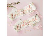 Floral Hen Party Bridesmaid Sashes 2pk