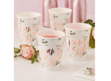 Floral Hen Party Team Bride Cups 8pk