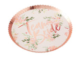 Floral Hen Party Team Bride Plates 8pk