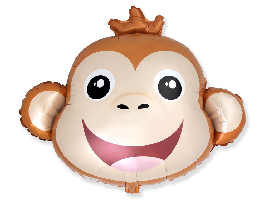 Monkey Head Shaped Foil Balloon